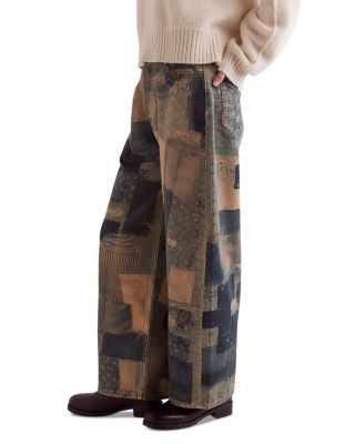 Illusion Patchwork Jeans in Indigo Combo