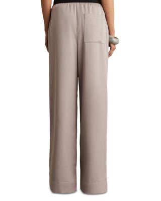 Petite Elsie Satin Wide Leg Trousers