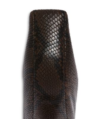 Women&#39;s Snake Embossed Tall Boots
