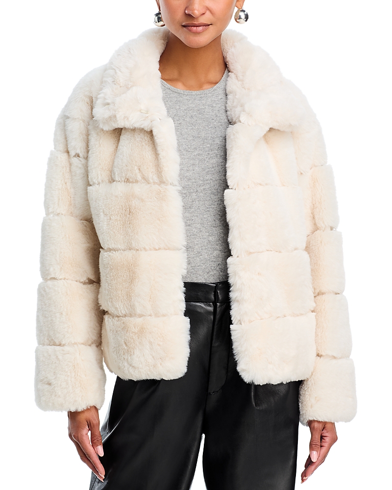 Aqua Eva Faux Fur Jacket - Exclusive
