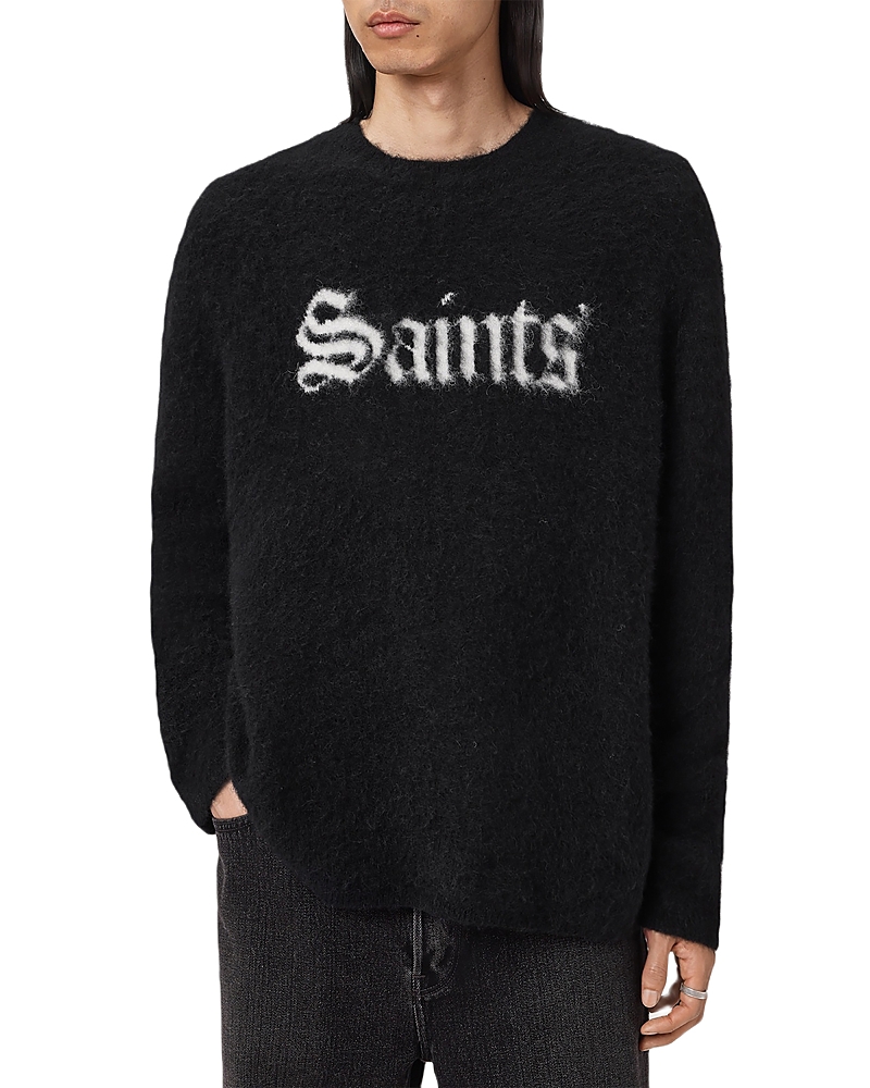 Allsaints Saints Wool Blend Sweater In Black