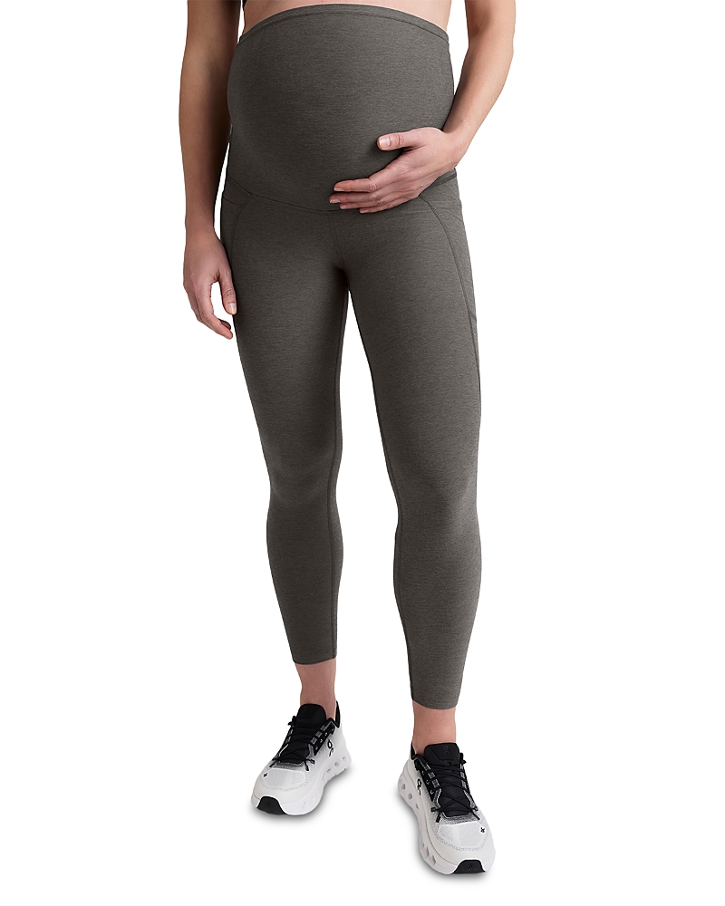Beyond Yoga Out Of Pocket High Waisted Maternity Leggings In Gray