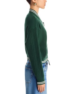 Flynn Cable Sleeve Bomber Cardigan 