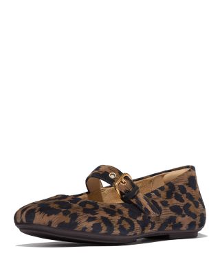 Women's Delicato Leopard Mary Jane Flats