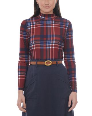 Printed Mock Neck Top 