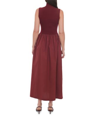 Mixed Media Turtleneck Dress