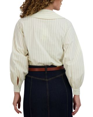 Double Breasted Button Up Blouse