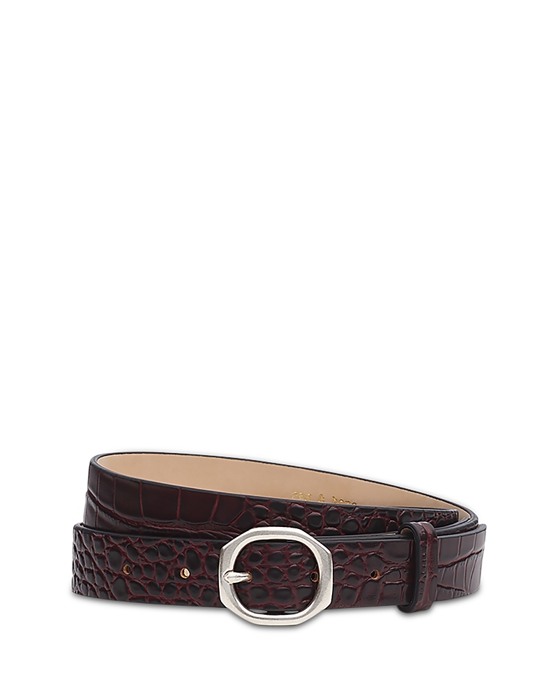 Rag & Bone Audrey Slim Leather Belt In Brown
