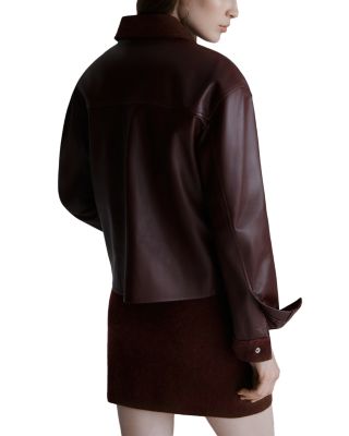 Doga Bordeaux Leather Jacket
