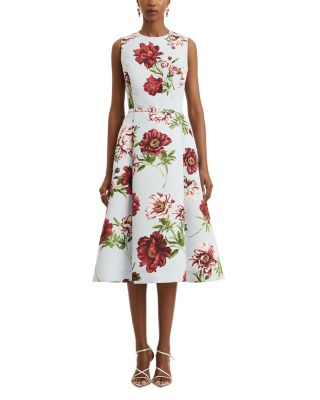  Peony Print Dress
