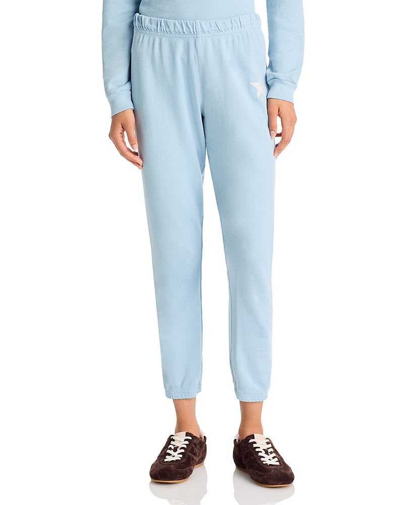 Aqua Avery Crop Sweatpants - Exclusive In Blue