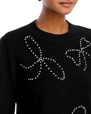 Rhinestone Bow Sweater - Exclusive