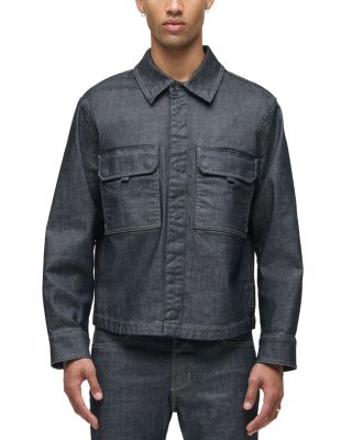 Coated Denim Shirt Jacket