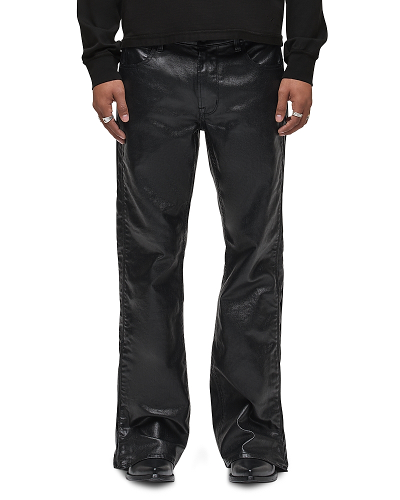 Hudson Walker Track Pants In Coated Onyx In Black