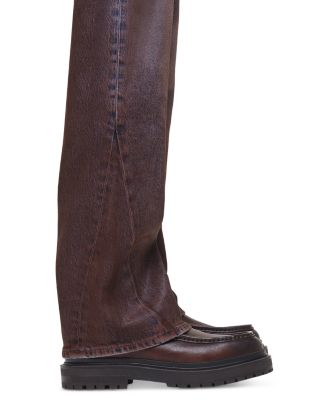 Walker Kick Flare Jeans in Coated Port