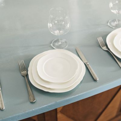 Silhouette White Salad Plate