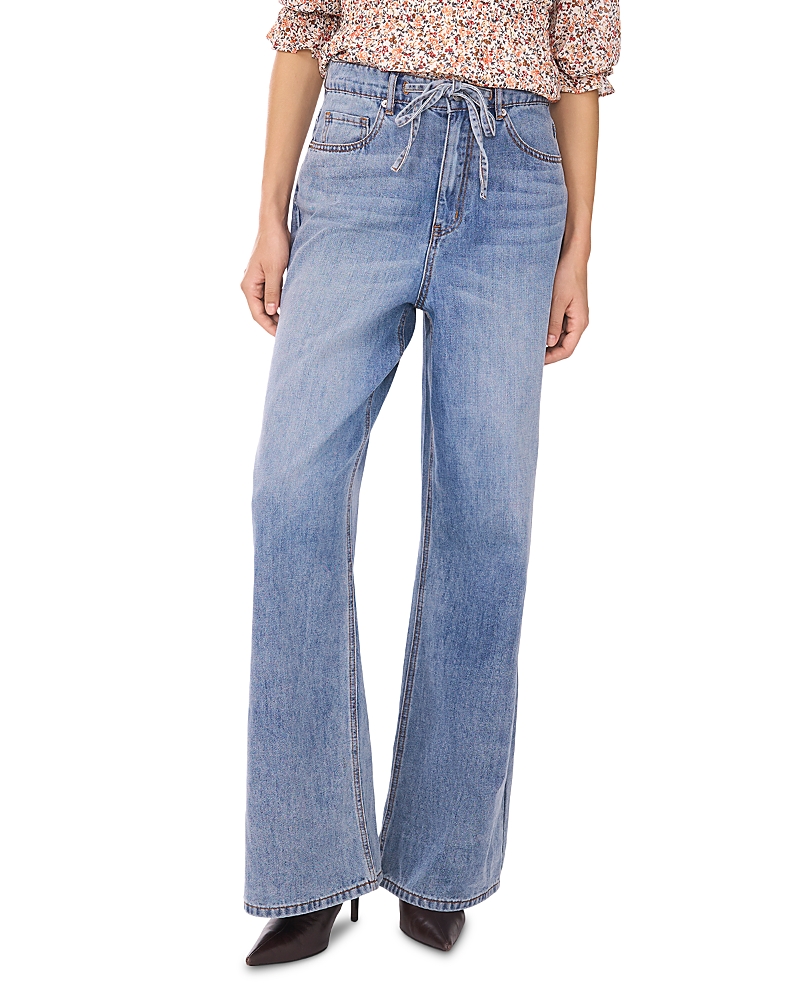 1.state High Rise Wide Leg Jeans In Light Blue In Blue