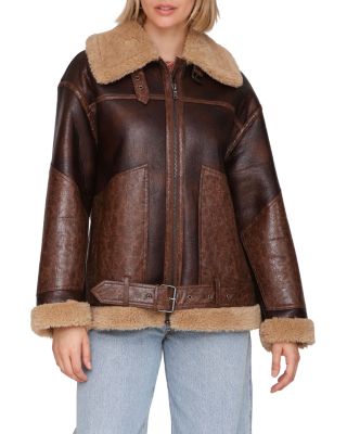 Faux Fur Trim Moto Jacket
