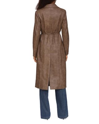 Faux-Ever Leather™ Belted Trench Coat