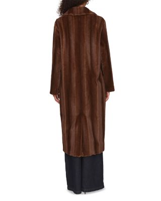 Faux Mink Fur Maxi Coat