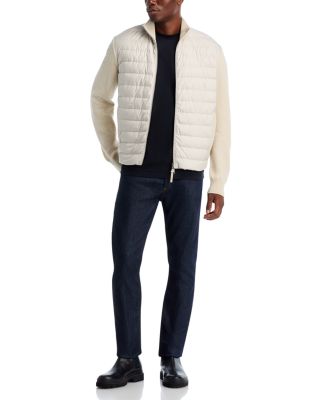 Padded Wool & Cashmere Zip-Up Cardigan