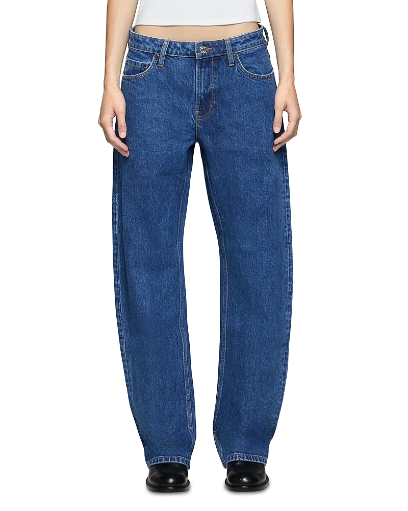 Eb Denim Alida High Rise Bowed Leg Jeans In Lenox In Blue