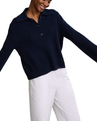 Stevie Cashmere Blend Polo Sweater