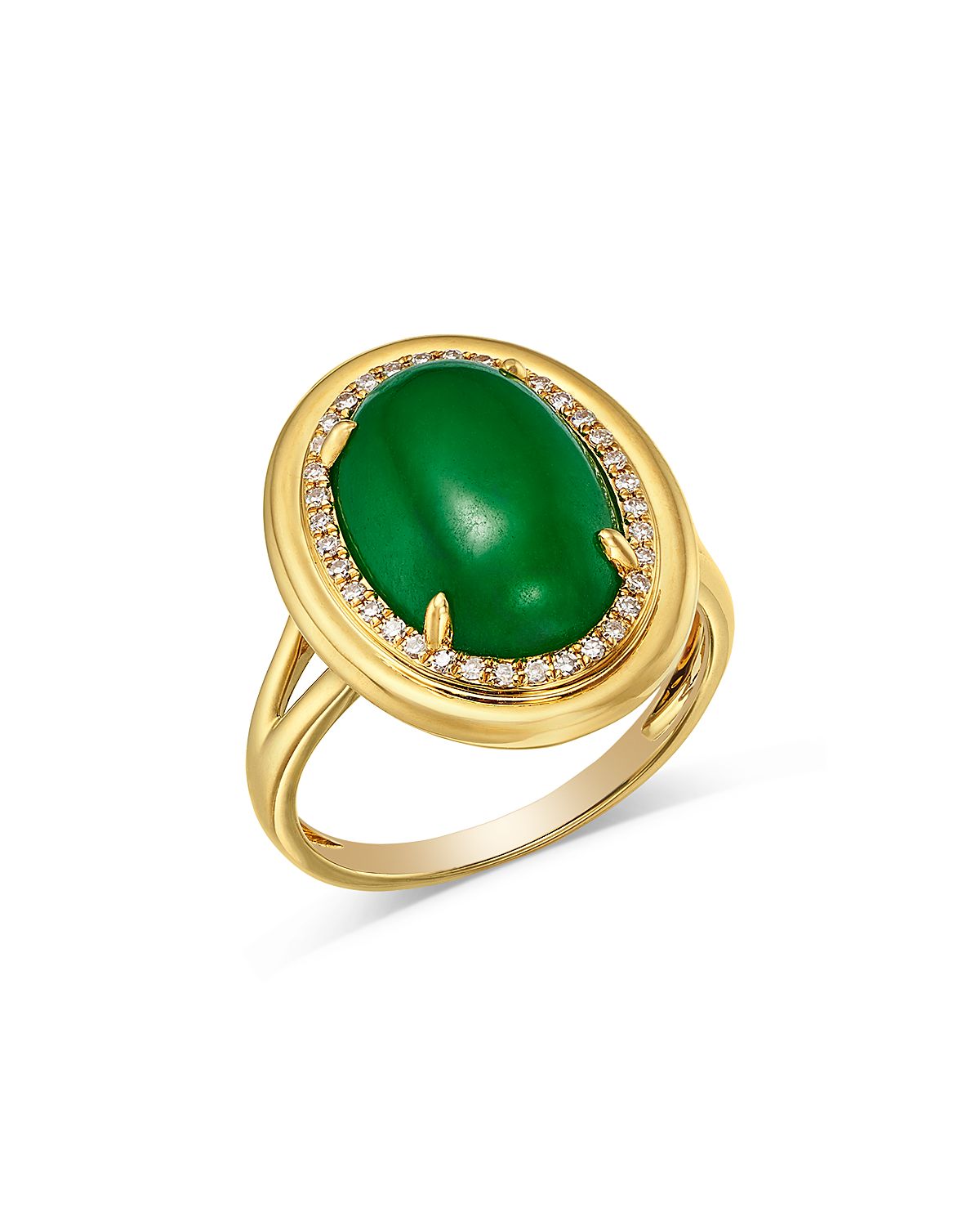 Bloomingdale's Fine Collection Dyed Jade & Diamond Halo Ring