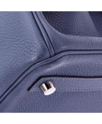 Birkin 30 Handbag Blue Togo with Palladium Hardware