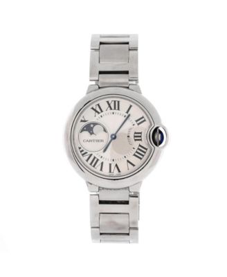 Pre-Owned Cartier - Ballon Bleu de Cartier Moonphase Automatic Watch in Stainless Steel 37mm