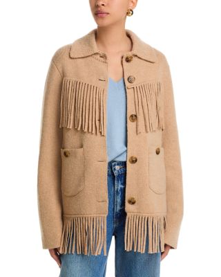 Western Fringe Knit Jacket