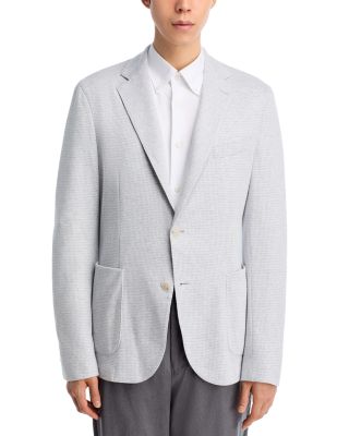 Hanry Houndstooth Jersey Slim Fit Unstructured Sport Coat