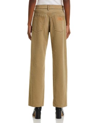 Coated Straight Leg Pants