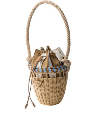  Mini Wicker Bucket Bag