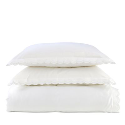 Scallop Edge Duvet Cover Set, Full Queen