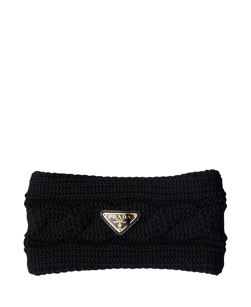 Prada Wool Headband In Black