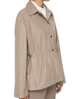 Gathered Waist Snap Jacket