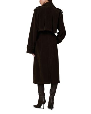 The Elizabeth Faux Suede Trench Coat