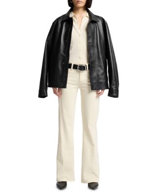 Twisted Dojo Tailorless Flare Leg Jeans in Corduroy Eggshell