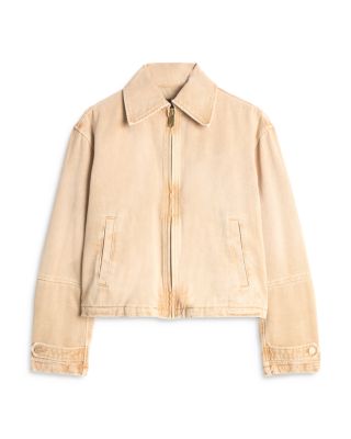 Denim Workwear Cropped Jacket in Sandune  