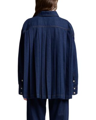 Oversized Fit Pleated Overshirt  