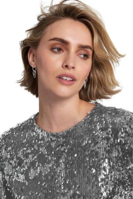 Long Sleeve Sequin Shift Dress