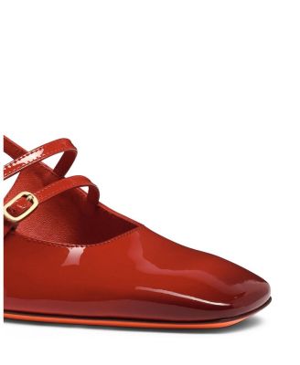 Women's Patent Leather Mid-Heel Slingback