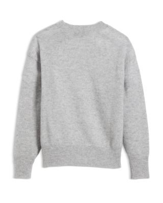 Girls&#39; Knitted Crewneck Pullover Embroidered Cashmere Sweater, Big Kid - Exclusive