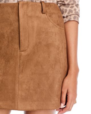 Faux Suede Mini Skirt - Exclusive