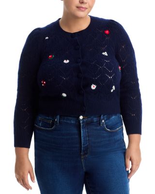 100% Cashmere Crewneck Cardigan Sweater - Exclusive