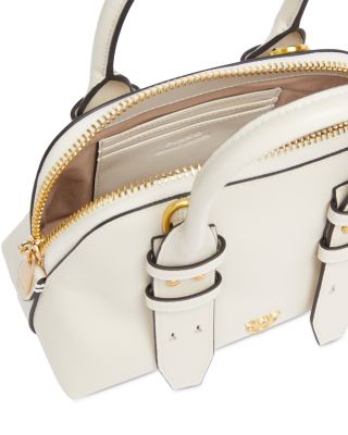 Leather Bowling Bag Zip Mini