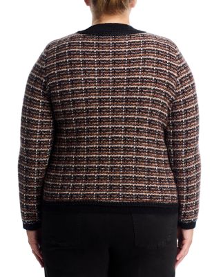 100% Cashmere Tweed Crewneck Cardigan - Exclusive