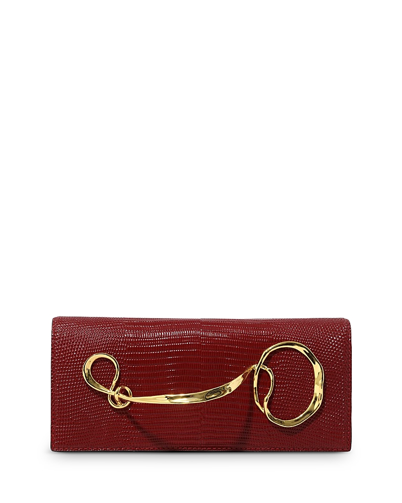 Alexis Bittar Twisted Gold Side Handle Clutch