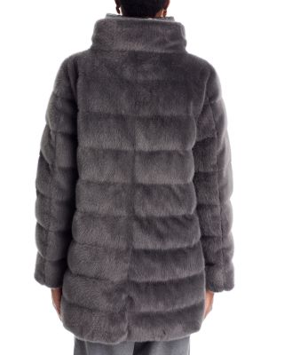 Lady Alternative Faux Fur A Line Coat